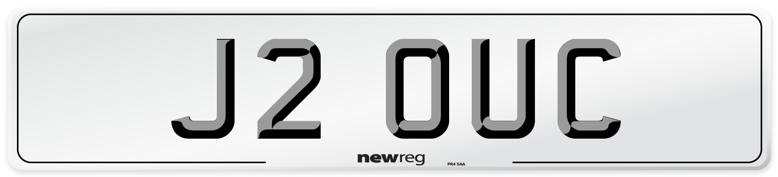J2 OUC Number Plate from New Reg